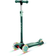 Dribbl 3-Wheel Kids Scooter - Lean-to-Steer Technology, Adjustable Height Handlebar, Wide Anti-Slip Deck, Scooter for Boys \u0026 Girls Ages 2+, Child Safety Approved, Support Riders Up to 165 lbs, Aqua